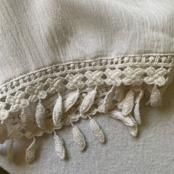 Harlow White Jasmine Woven Lightweight Oversized Short Sleeve Top- Sz-S - Picture 9 of 15